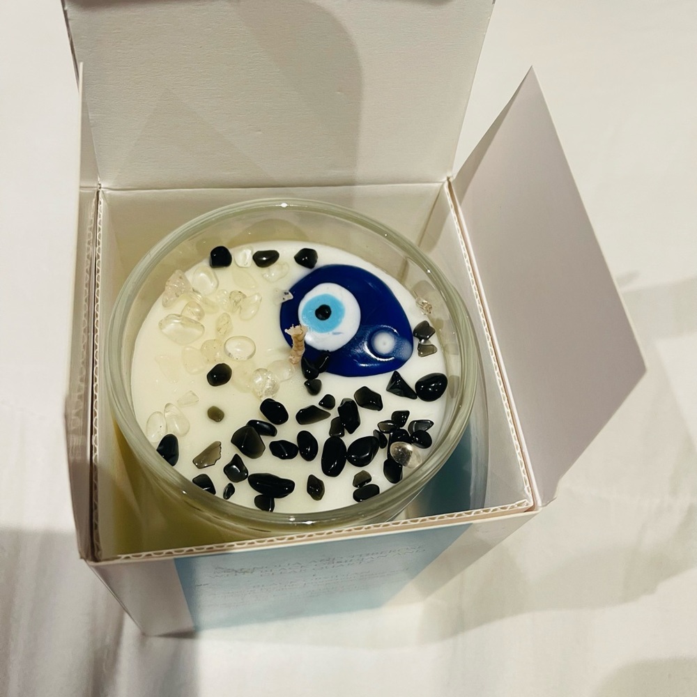 Evil Eye Protection Crystal Candle - Picture 4 of 4